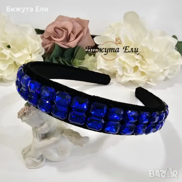 Диадема сини кристали 01, снимка 1