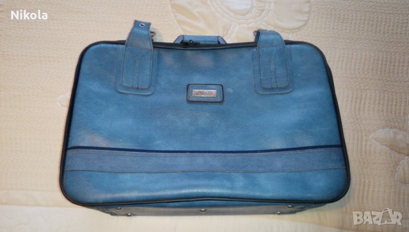 Куфар естествена кожа - Марко Поло син Marco Polo Suitcase, снимка 1