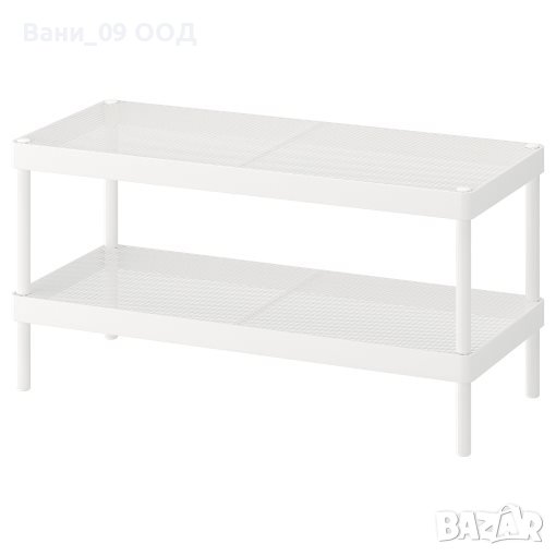 Бяла стоманена етажерка за обувки, снимка 1