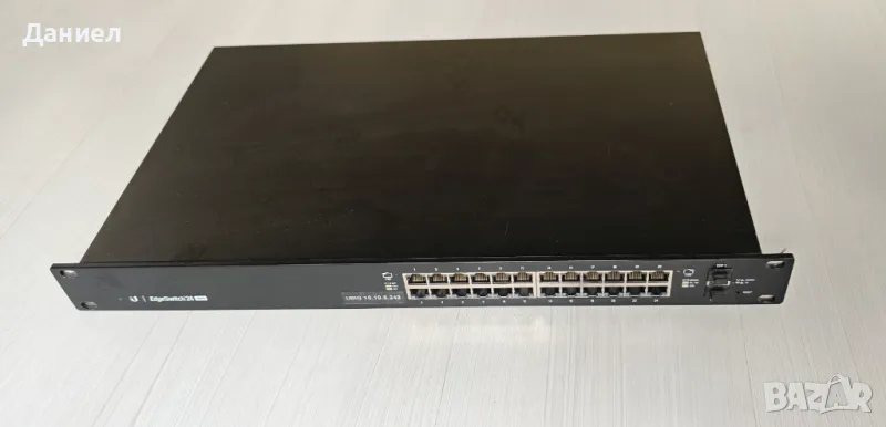 24 портов гигабитов PoE+ switch Ubiquiti EdgeSwitch 24 500W, снимка 1