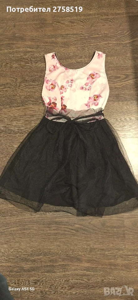 рокля с черен тюл, снимка 1