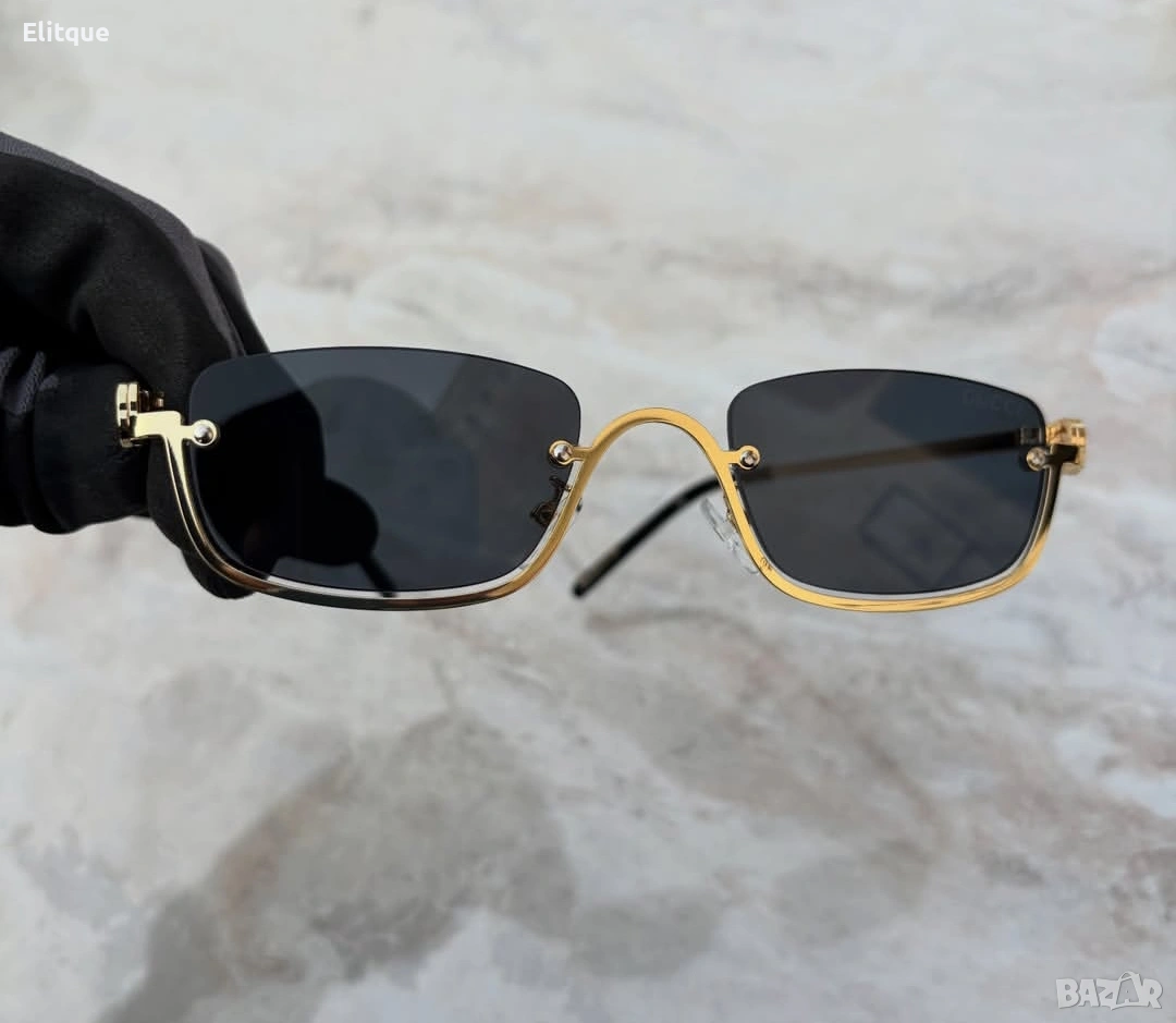 очила с черен обикновен калъф и ув защита Gucci, снимка 1