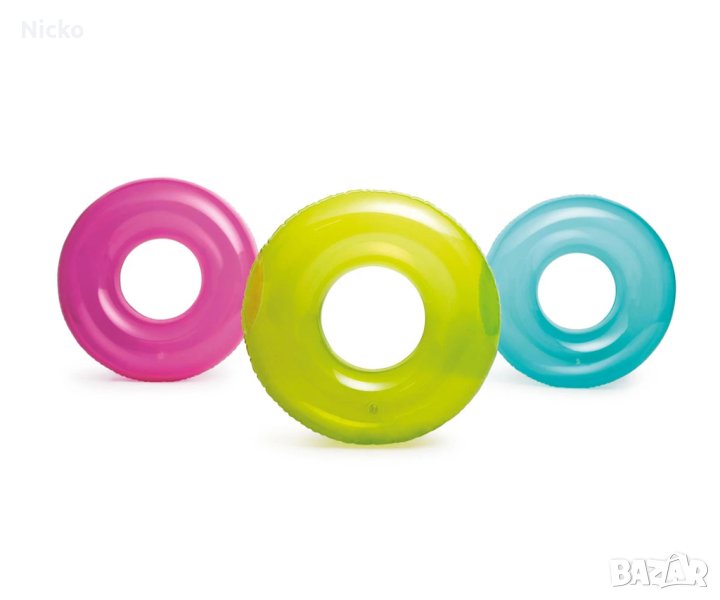 Детски надуваем пояс INTEX TRANSPARENT, снимка 1