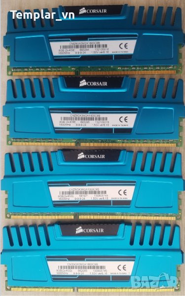 Corsair Vengeance Blue 4x4 GB DDR3 1600, снимка 1