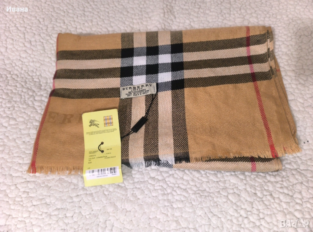 Шал Burberry кашмир , снимка 1