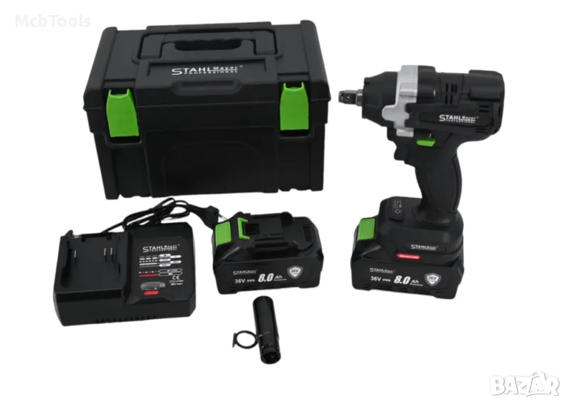 Акумулаторен ударен комбиниран гайковерт StahlMayer 36V 8Ah 850 N/m, снимка 1