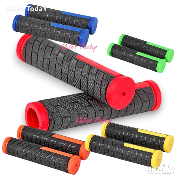 Гумени ръкохватки за мотор или велосипед, Дръжки, Протектори, 21 мм, снимка 1