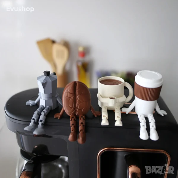  Комплект от 4 Фигурки Кафе Декорация, снимка 1