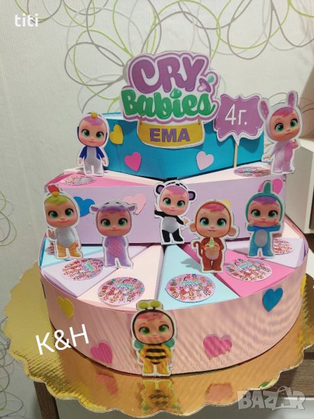 Картонена торта Плачещи бебета Cry Babies , снимка 1