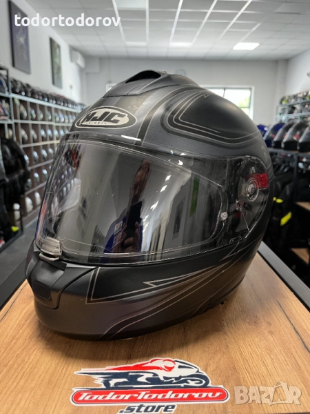 Отваряема мото каска HJC RPHA-MAX ,размер M 57-58 см. вградени очила, снимка 1