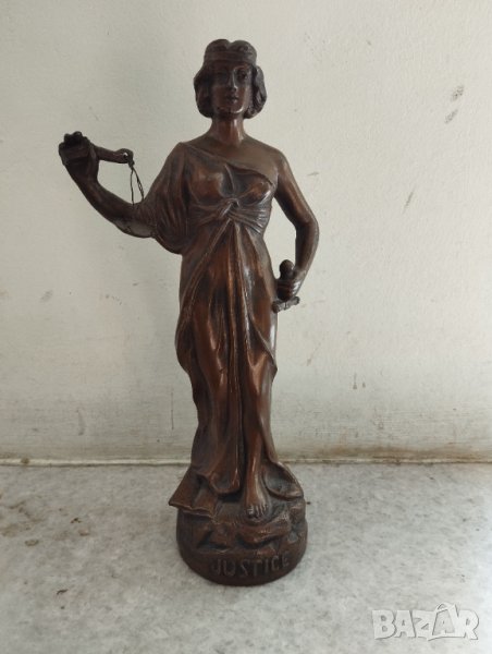 стара метална статуетка, снимка 1