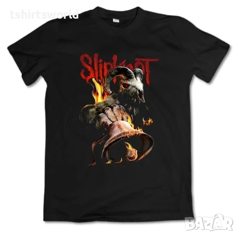 Нова мъжка тениска с дигитален печат на музикалната група SLIPKNOT, снимка 1