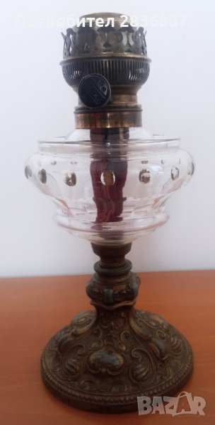Стара салонна керосинова лампа от края на 19 век, снимка 1