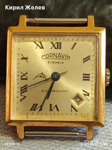 Механичен часовник GORNAVIL 21 jewelry работи с позлата Au10 перфектен 33393, снимка 1