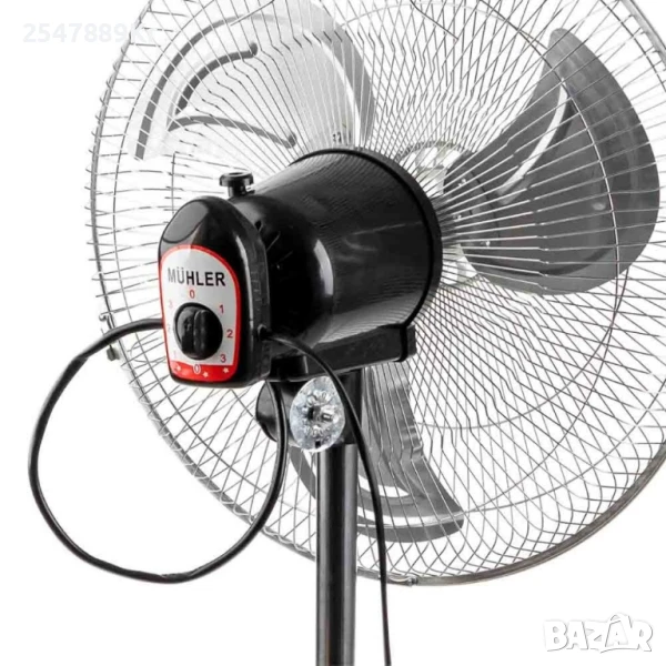 Вентилатор на стойка 16''Muhler FM-6136D 3in1, 50W, индустриален, на стойка, стена, под, снимка 1