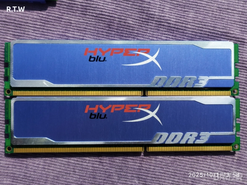 RAM памет модули 4GB (2x2GB) Kingston HyperX blu, DDR3 1333MHz, снимка 1