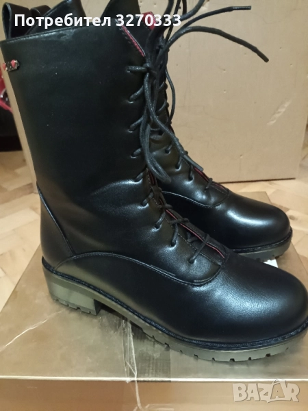 Дамски боти от естествена кожа , снимка 1