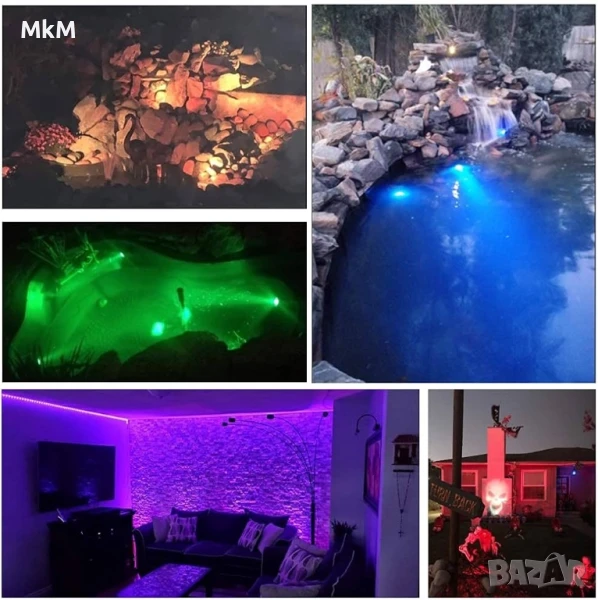 Led декорация -водопотопяеми пейзажни RGB цветни лампички, снимка 1