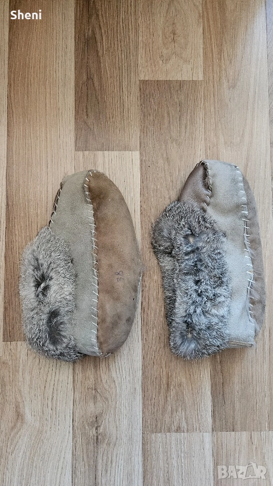 Ръчно изработени мокасини, пантофи от естесвена кожа, 38 номер, снимка 1