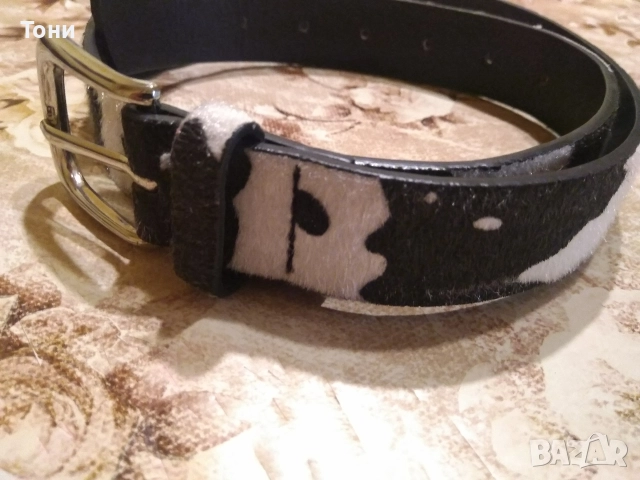 BERSHKA Нов Зебров Дамски Кожен Колан 95см , снимка 9 - Колани - 52656948