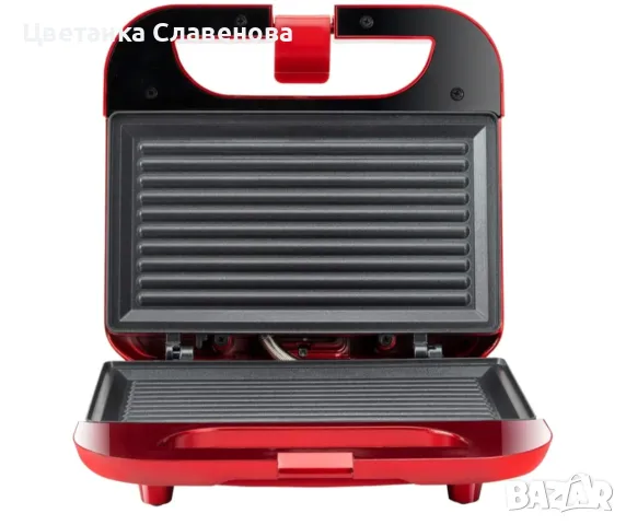 Тостер за сандвичи Solac 21,5 x 12,5 см с незалепващо покритие 750 W с решетка за сандвичи и панини, снимка 3 - Тостери - 49315768