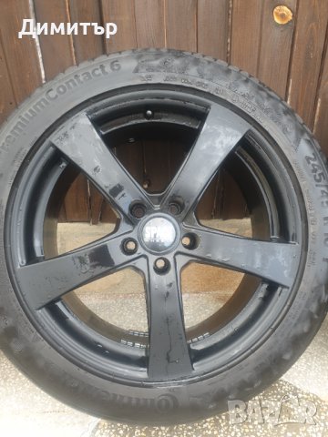 4 броя джанти Dezent 8Jx18H2 5х112,ЕТ 35 с гуми CONTINENTAL Premium Contact 6 245/45 R18 96Y., снимка 5 - Гуми и джанти - 41625643