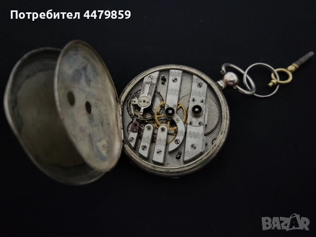Сребърен джобен часовник , снимка 11 - Джобни - 51868536