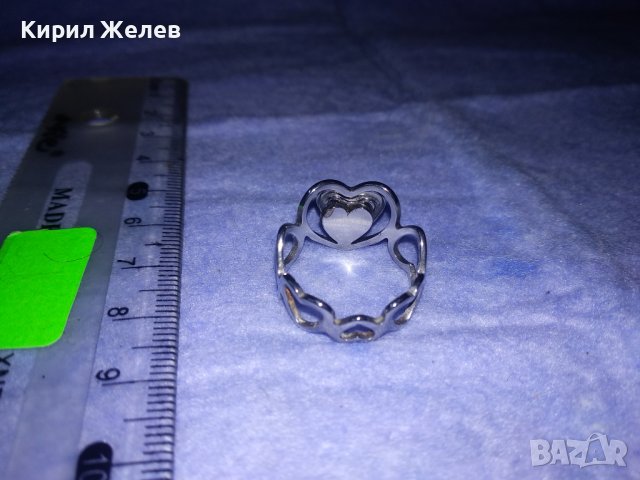 СТИЛЕН АЖУРЕН РОМАНТИЧЕН ФЕШЪН АРТ ПРЪСТЕН със СЪРЧИЦА - БЛАГОРОДНА НЕРЪЖДАЕМА СТОМАНА 37000, снимка 5 - Пръстени - 39709349