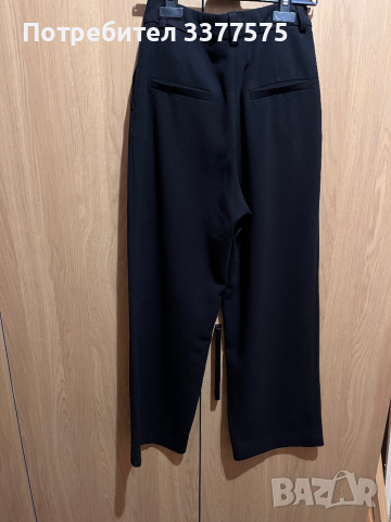 Черен прав панталон Moncl, снимка 3 - Панталони - 44642397