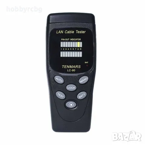 LC-90 Кабелен тестер за RJ45/RJ11, кабел AT, T258A, кабели EIA/TIA 568A/568B, снимка 1