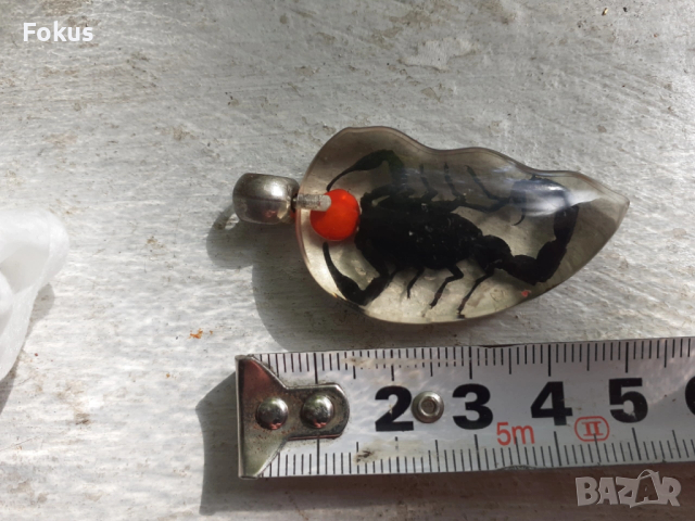 Медальон скорпион, снимка 3 - Антикварни и старинни предмети - 53424596