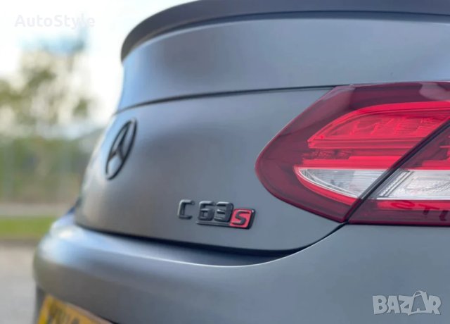 Черна емблема надпис C63s AMG за Mercedes Мерцедес, снимка 6 - Аксесоари и консумативи - 39768663