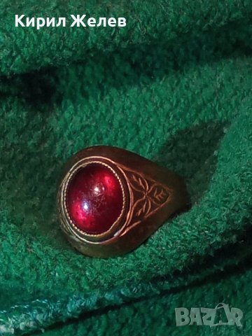 СТАРИНЕН СКЪПОЦЕНЕН БРОНЗОВ КЛАСИЧЕСКИ МАЙСТОРСКИ ПРЪСТЕН РЪЧНО ФЛОРАЛНО ГРАВИРАН 7430, снимка 2 - Антикварни и старинни предмети - 36377662