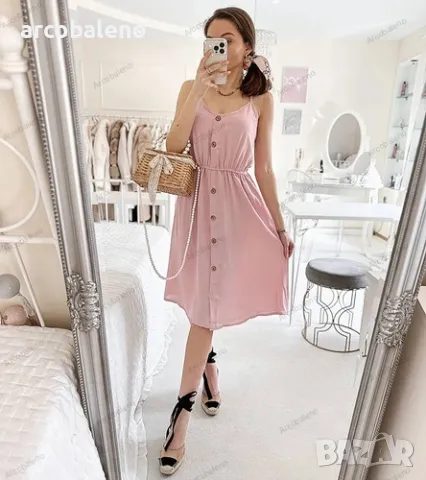 Дамска рокля с презрамки Aubin, 5цвята , снимка 5 - Рокли - 50422606