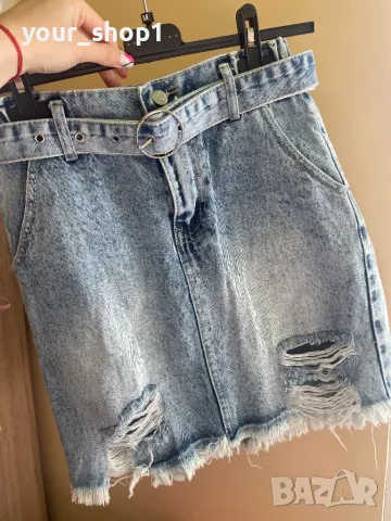 Къса дънкова  пола , снимка 1