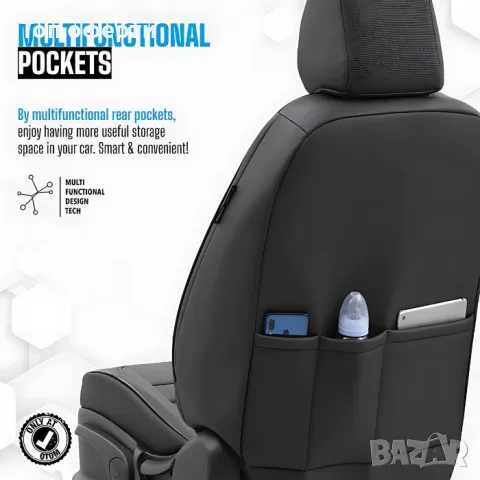 Тапицерия за седалки Otom Premium PRM106 (Черно), снимка 6 - Аксесоари и консумативи - 48679091