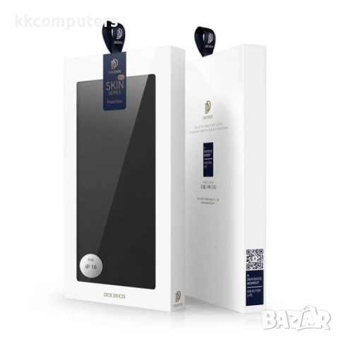 Кожен калъф тефтер Dux Ducis SKIN PRO и Протектор За iPhone 16 (6.1), Черен, снимка 4 - Калъфи, кейсове - 51961637