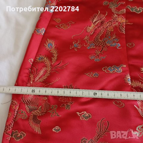 Копринена рокля чонсам в азиатски стил , снимка 9 - Рокли - 41693116