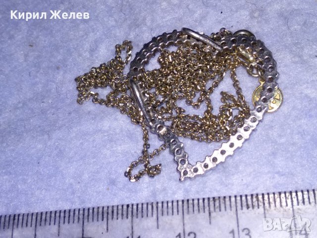 ШАРМАНТНО СЪРЦЕВИДНО СРЕБЪРНО АРТ КОЛИЕ МЕДАЛЬОН СРЕБРО с ПЕЧАТИ S 925 9.38 с ИСКРЯЩИ ЦИРКОНИ 28493, снимка 10 - Колиета, медальони, синджири - 41388798