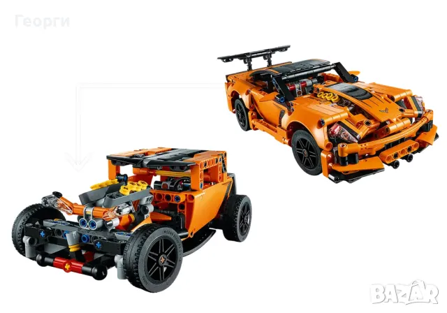 Lego Technic 42098 Автовоз + 42093 Chevrolet Corvette ZR1, снимка 5 - Конструктори - 49110776