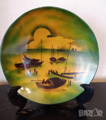 Декоративна японска чиния с поставка, снимка 6 - Други - 36368020