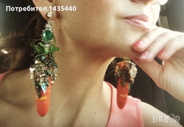 Ръчно изработени обици от серията “Забранения плод” на дизайнерката Анелия Милчева, снимка 8 - Обеци - 51110753