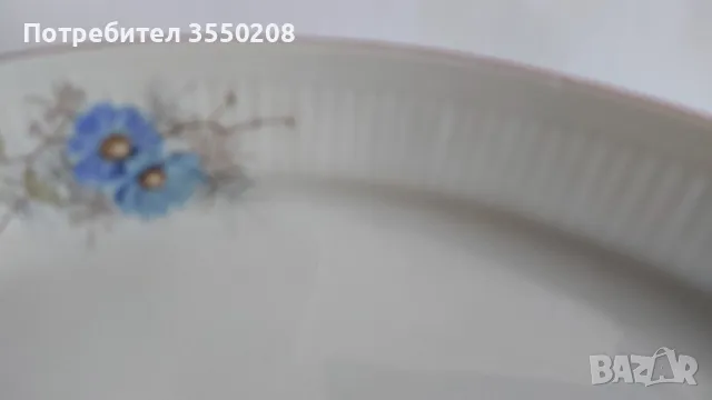 Порцеланова чиния, елипса, снимка 8 - Чинии - 49243140