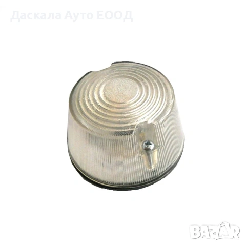 1бр. габарит БЯЛ кръгъл голям с крушка 12-24V , Полша