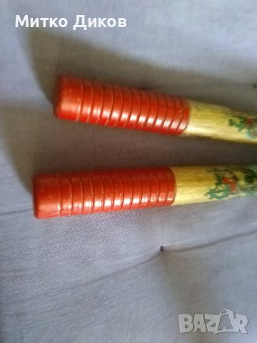 Дървено  Нунджако рисувано 185мм-метална верига-215мм, снимка 2 - Други спортове - 41782032