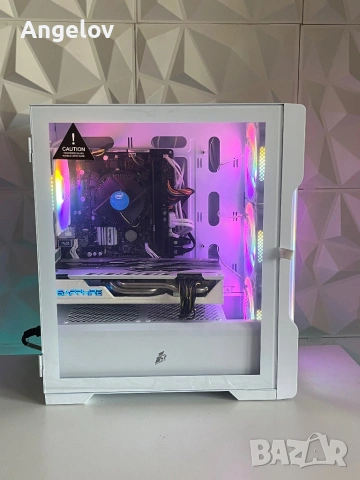 Бял Геймърски Компютър / i3-9100f / RX 570 / Windows 11 Pro, снимка 2 - Геймърски - 53858363