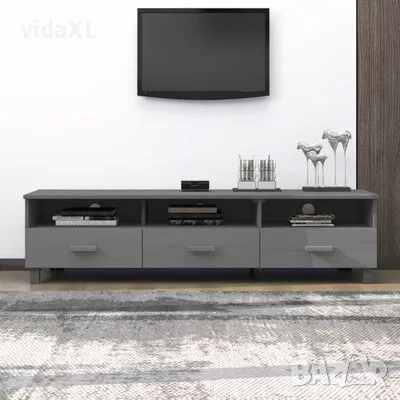 vidaXL ТВ шкаф HAMAR, тъмносив, 158x40x40 см, борово дърво масив(SKU:340474), снимка 2 - Шкафове - 48832897