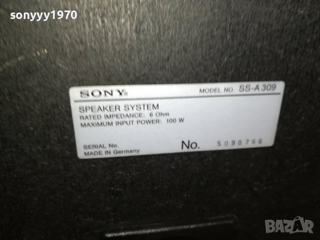 SONY SS-A309 100W/6ohm-2БР ТОНКОЛОНИ ВНОС GERMANY L1508231500, снимка 16 - Тонколони - 41863640