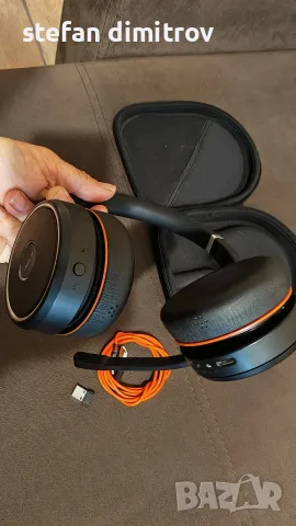 Jabra Evolve 75 UC Duo слушалки хедсет, черен , снимка 12 - Bluetooth слушалки - 55780727