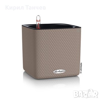 LECHUZA CUBE Color 16 Самополивна Висококачествена Саксия, снимка 6 - Саксии и кашпи - 44195602